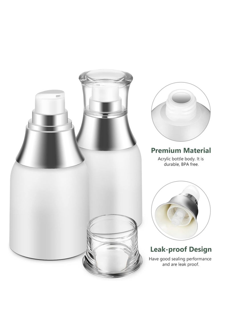 3 Pcs Airless Pump Bottles Acrylic Airless Pump Vacuum Bottles Cosmetic Refillable Airless Travel Lotion Jar With Lid for Thick Moisturizer Skincare Cream 30ml - Image 2